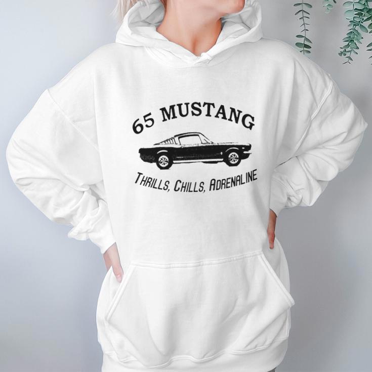 Mustang Classic 1965 Thrills Chills Adrenaline Hoodie Gifts for Women