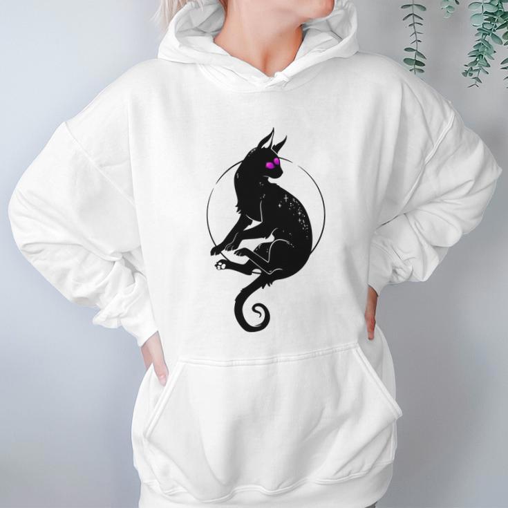 Mystic Black Cat With Third Eye Hoodie Gifts for Women