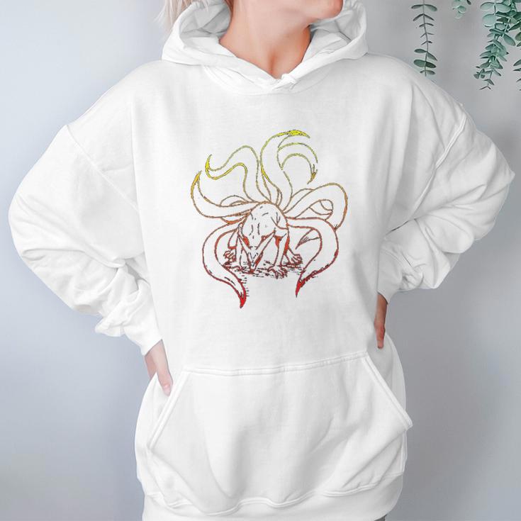 Naruto Shippuden Nine Tails Gradient Hoodie Gifts for Women