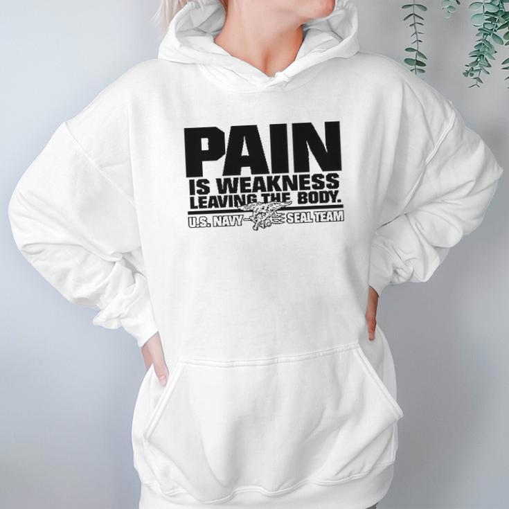 Navy Seals Pain Is Weakness Leaving The Body Hoodie Gifts for Women