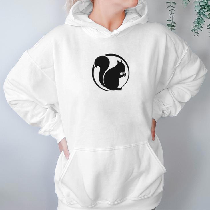 Official Optimistic Squirrel Slim Tee Black Logo Icon Hoodie Gifts for Women