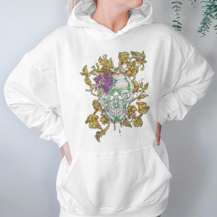 Old Glory Mardi Gras Voodoo Zombie Skull Mens Hoodie Gifts for Women