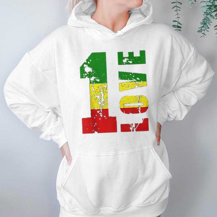 One Love Jamaica Apparel Rasta Reggae Music Caribbean Pride Hoodie Gifts for Women