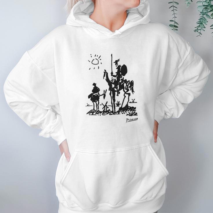 Pablo Picasso Don Quixote Sancho Panza Y Roncinante Hoodie Gifts for Women