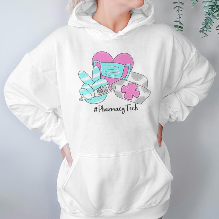 Peace Love Nursing Pharmacy Tech Hoodie Gifts for Women