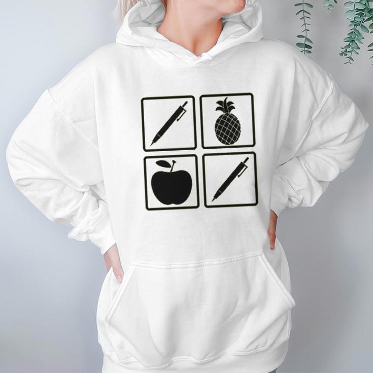 Pen Pineapple Apple Pen Hoodie Gifts for Women