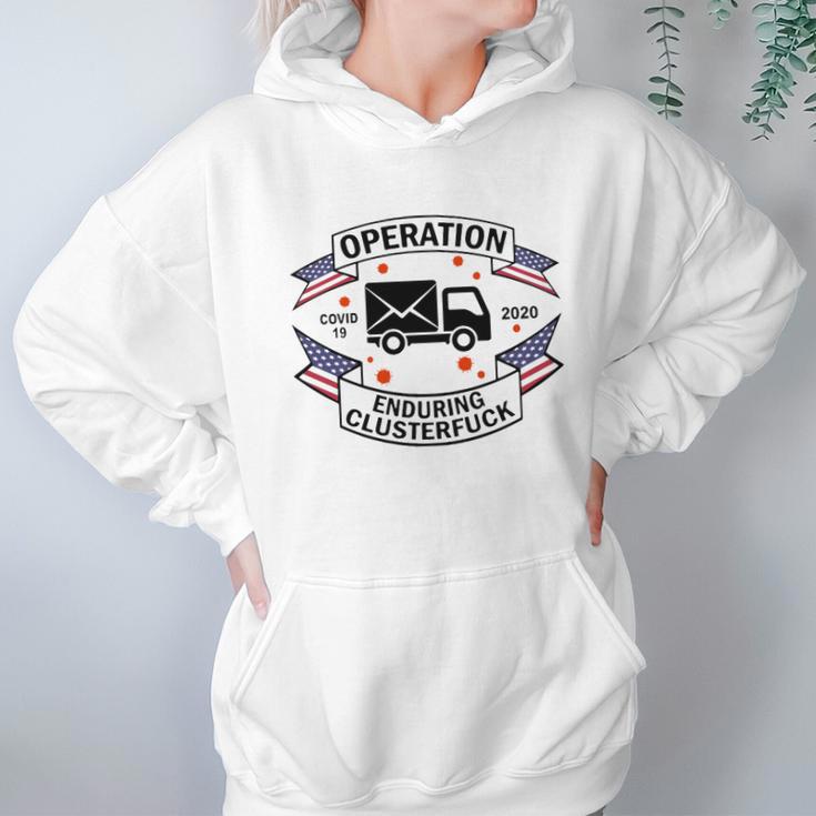 Postal Worker Operation Disease 2020 Enduring Clusterfuck Hoodie Gifts for Women