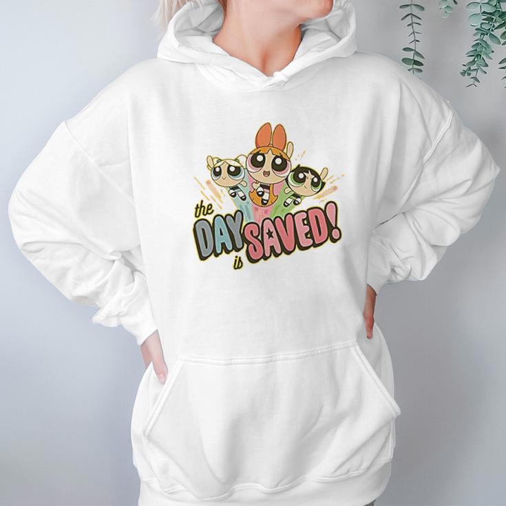 Powerpuff Girls The Day Is Saved Pattern Hoodie Gifts for Women