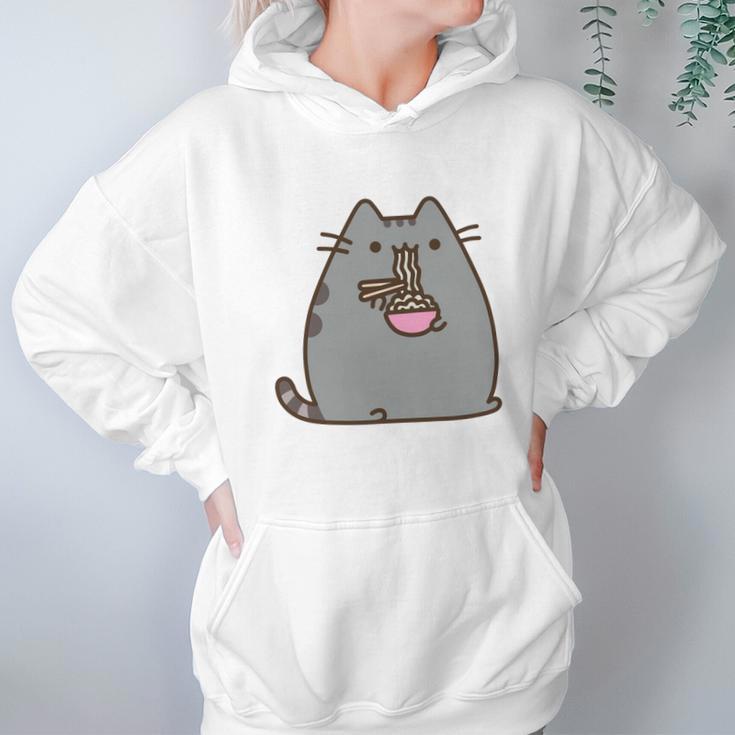 Pusheen The Cat Eating Noodles Hoodie Gifts for Women