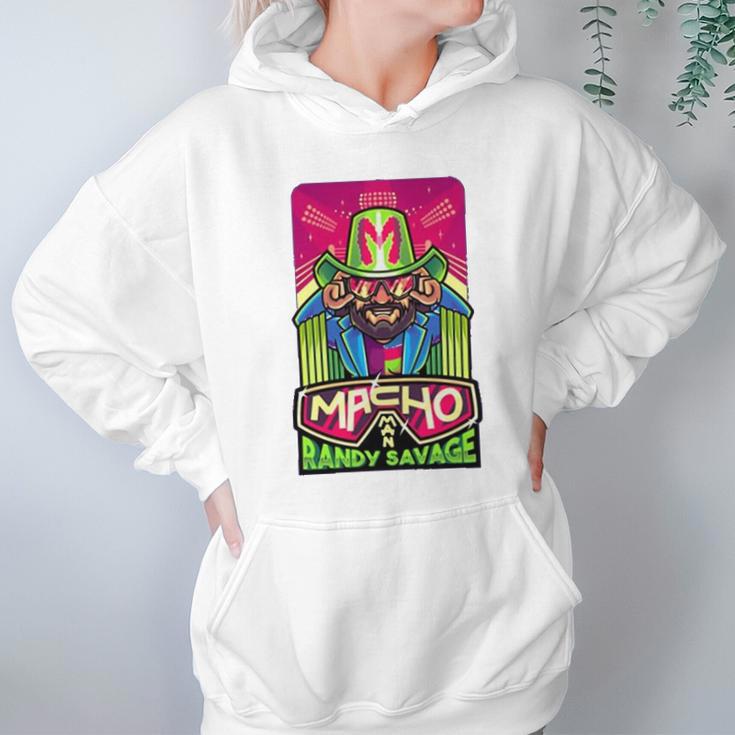 Randy Macho Man Savage Cartoon Wrestling Hoodie Gifts for Women