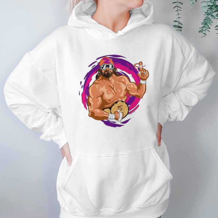 Randy Macho Man Savage Funny Cartoon Hoodie Gifts for Women