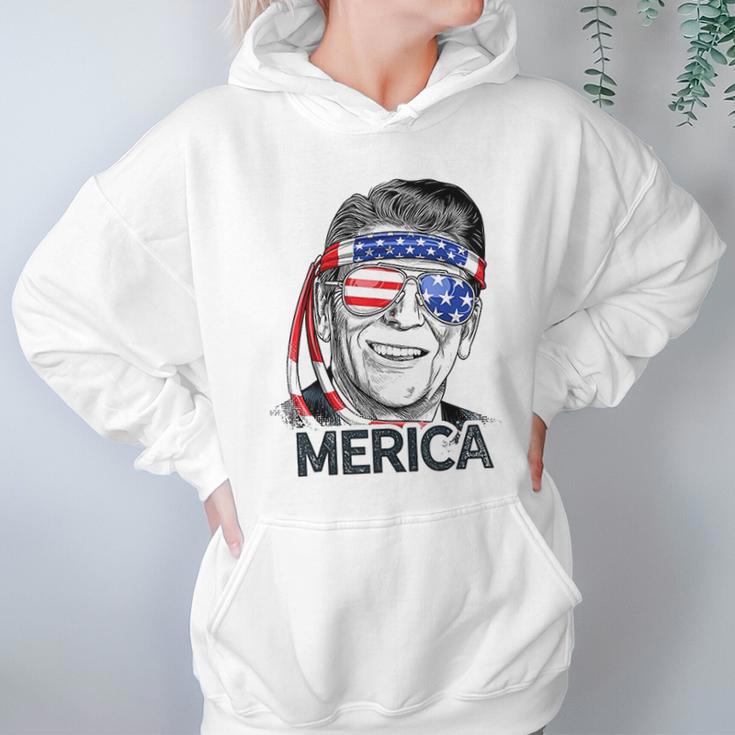 Reagan Ronald Merica 4Th Of July Hoodie Gifts for Women