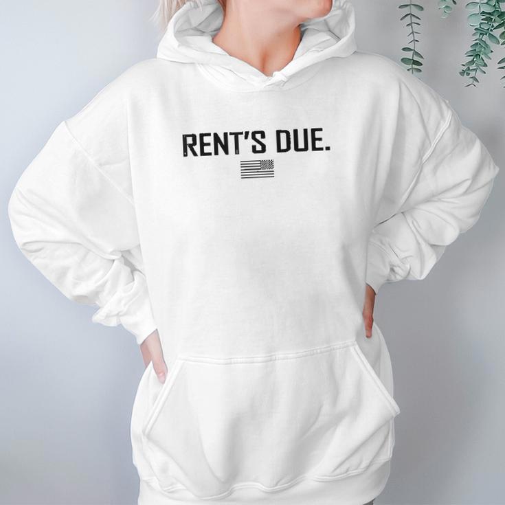 Rents Due Work Hard Bodybuilder Weightlifting Hoodie Gifts for Women