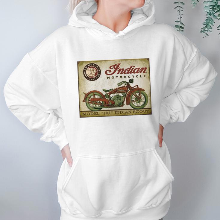 Retro Indian Motorcycle 101 Indian Scout T-Shirt Hoodie Gifts for Women