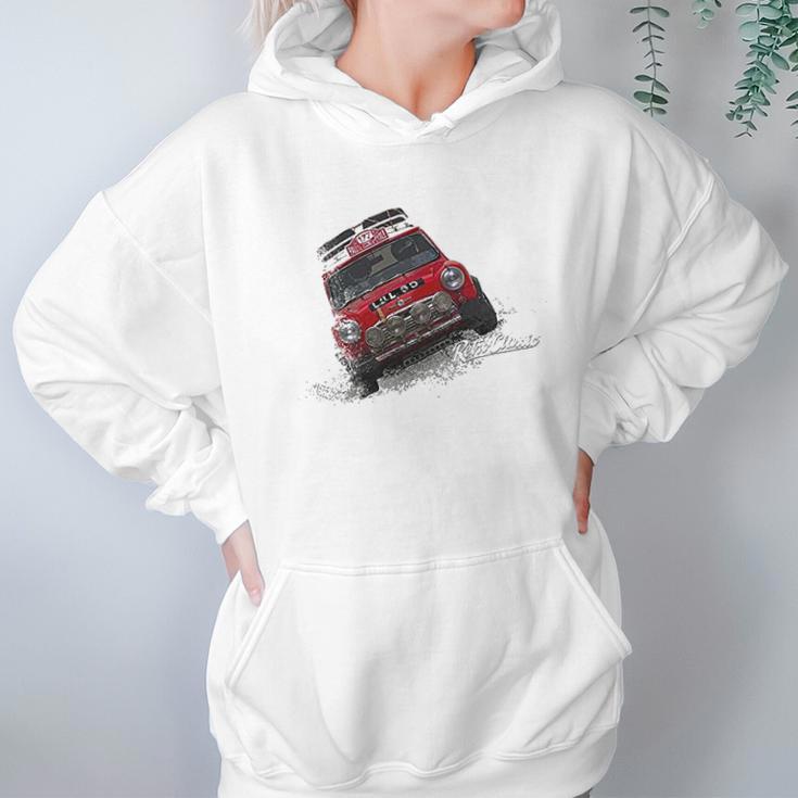 Retroclassic Rally Mini Cooper Classic Sports Car Hoodie Gifts for Women