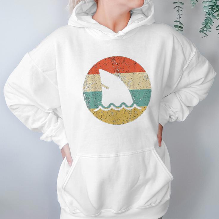 Shark Fin Retro Style Shark Hoodie Gifts for Women