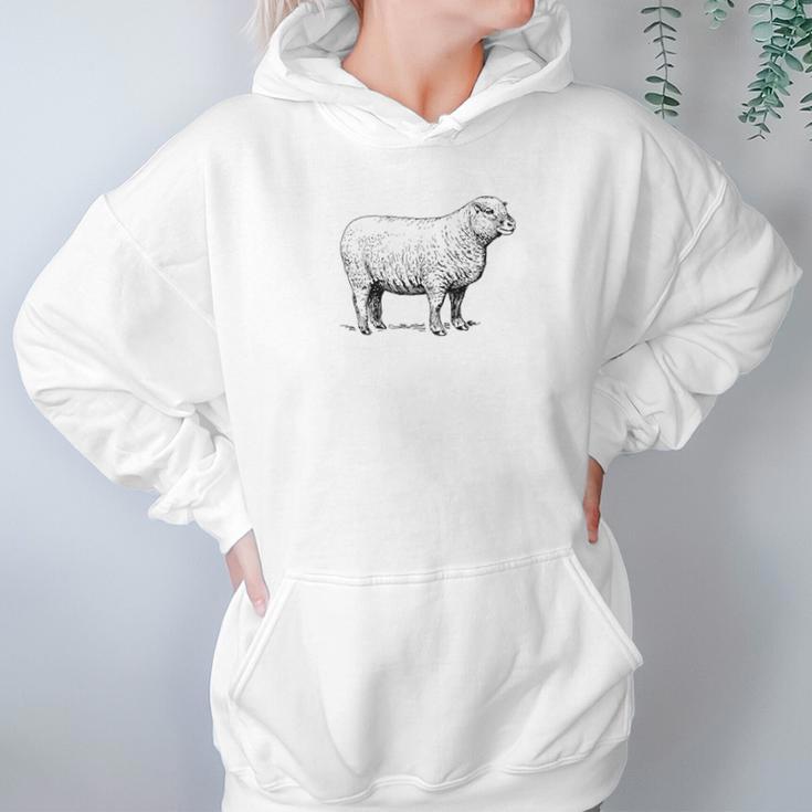 Sheep Simple Logo Hoodie Gifts for Women