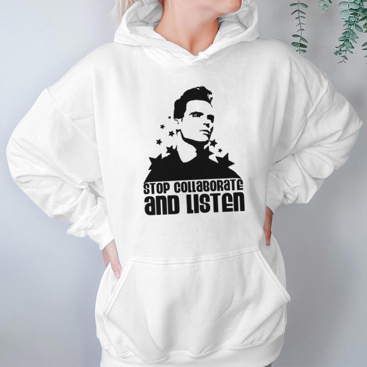 Sky Blue Stop Collaborate And Listen Men Hoodie Gifts for Women