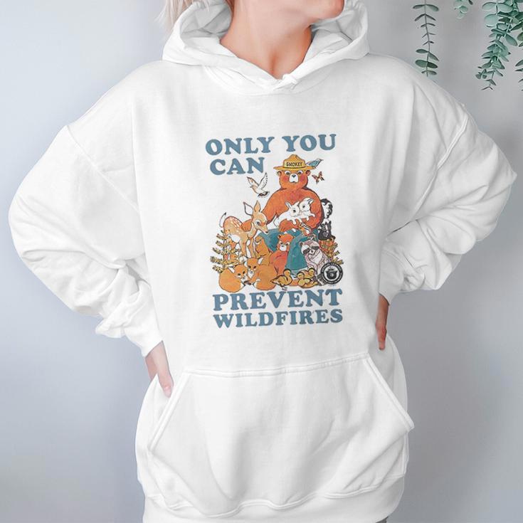 Smokey The Bear Only You Can Prevent Wild Fires Ringer Hoodie Gifts for Women