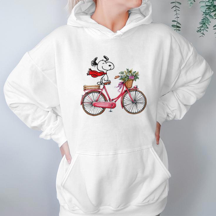 Snoopy And Bicycle Shirt Hoodie Gifts for Women