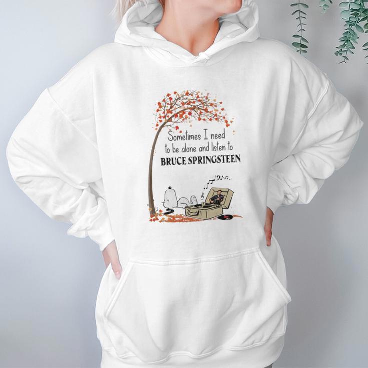 Snoopy Need To Be Alone And Listen To Bruce Springsteen Shirt Hoodie Gifts for Women