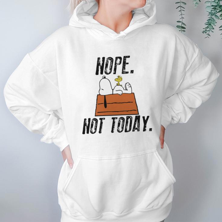 Snoopy Peanuts Nope Not Today Shirt Hoodie Tank Top Hoodie Gifts for Women