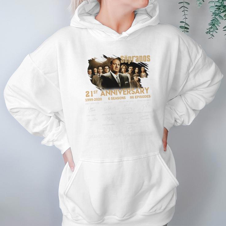 Sopranos 21St Anniversary 1999 2020 6 Seasons 86 Episodes Signatures Shirth Hoodie Gifts for Women