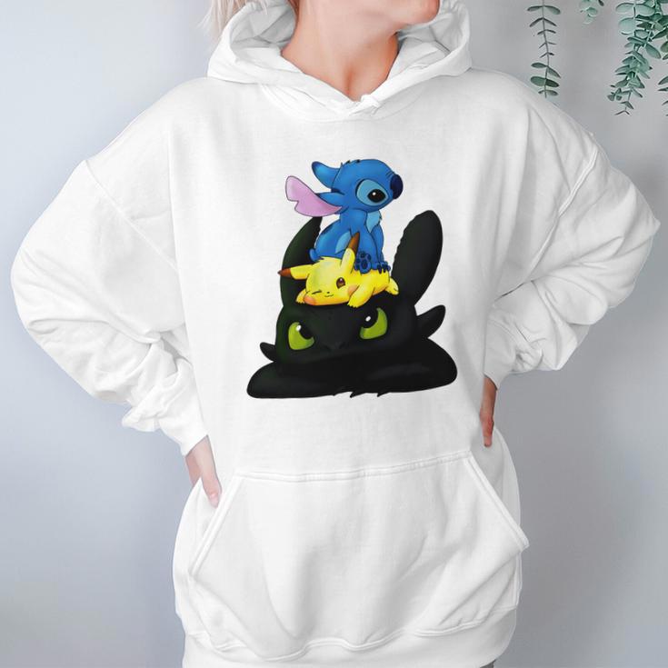 Stitch Pokemon Grinch Hoodie Gifts for Women