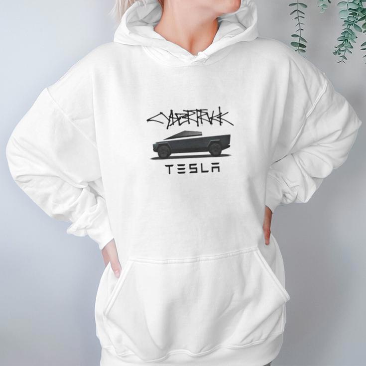 Tesla Cybertruck Truck And Logo Hoodie Gifts for Women