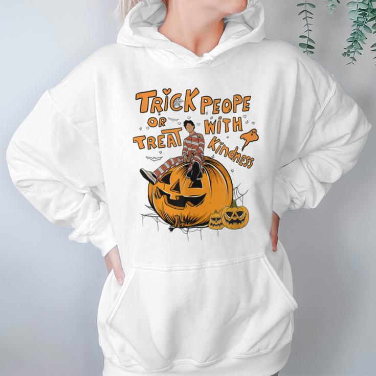 Trick Or Treat People With Kindness Halloween Hoodie Gifts for Women