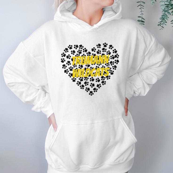 Trumann Wildcats Paws Hear Hoodie Gifts for Women