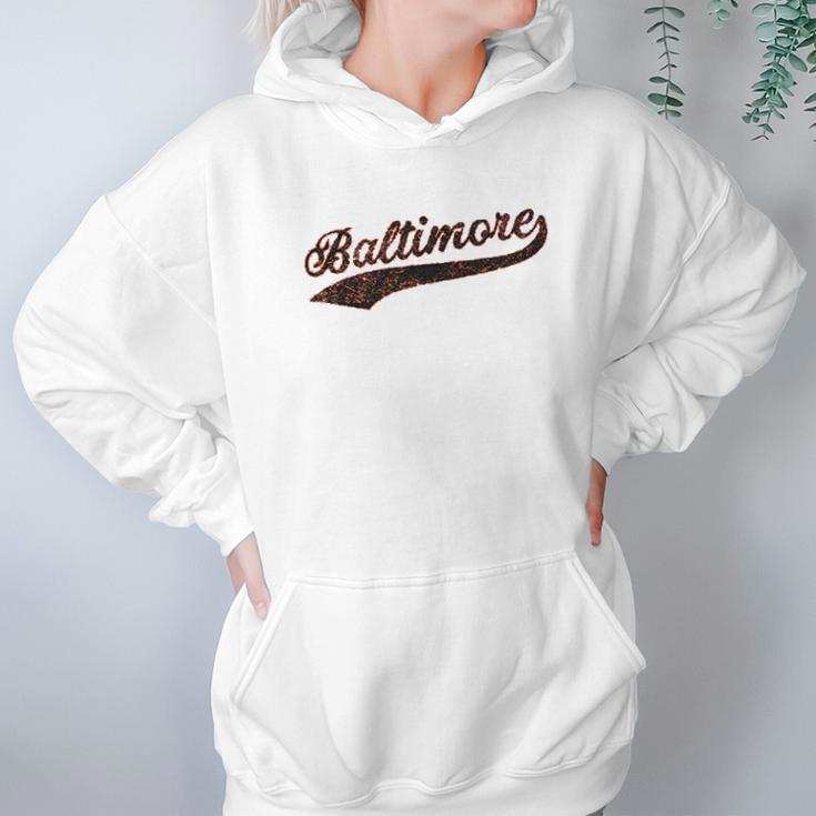 Ugp Campus Apparel Hometown Baseball Script Hometown Hoodie Gifts for Women