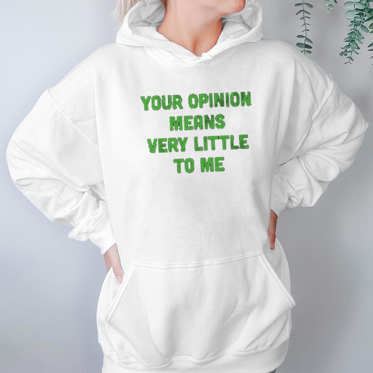 Ugp Campus Apparel Your Opinion Means Very Little To Me Funny Cartoon Tv Quote Hoodie Gifts for Women