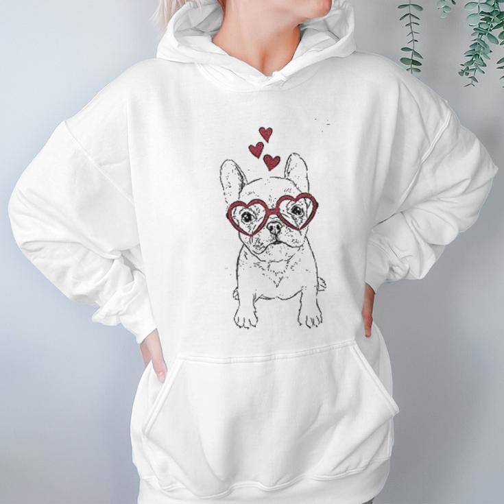 Valentine Puppypierre The French Bulldog Triblend Hoodie Gifts for Women