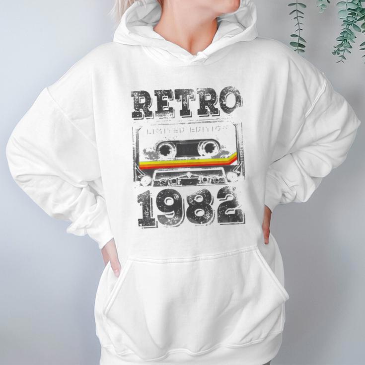 Vintage 1982 40 Years Old Cassette Tape 40Th Birthday Hoodie Gifts for Women