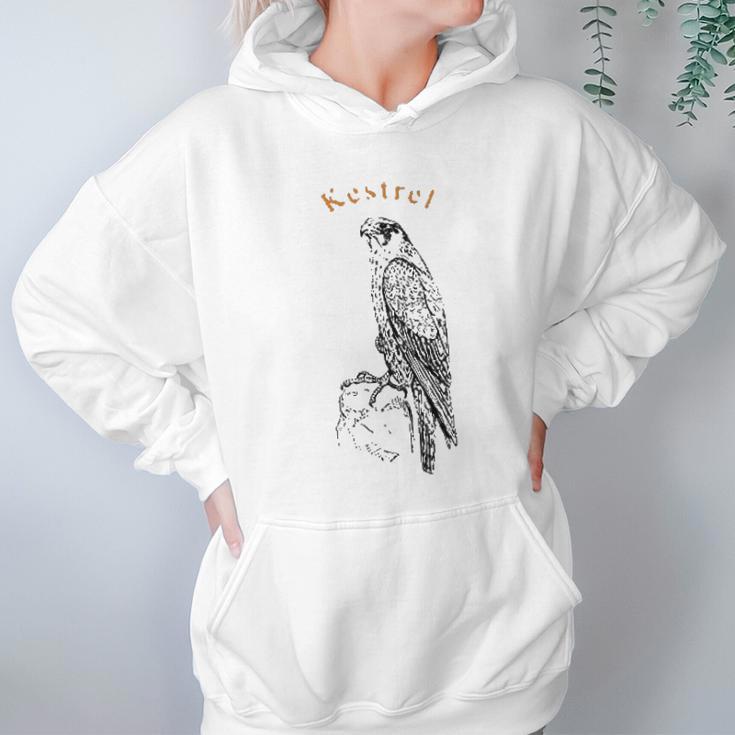 Vintage Kestrel Raptor Sparrow Hawk Art Hoodie Gifts for Women