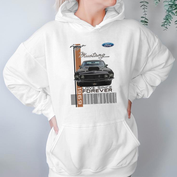 Vintage Mustang Ford 1969 Love Since Forever Hoodie Gifts for Women