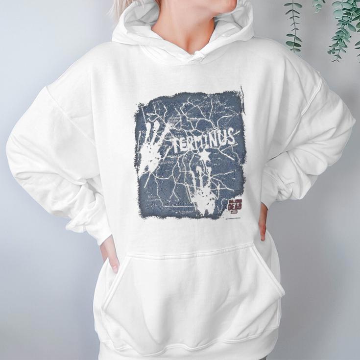 The Walking Dead Terminus Map Hoodie Gifts for Women