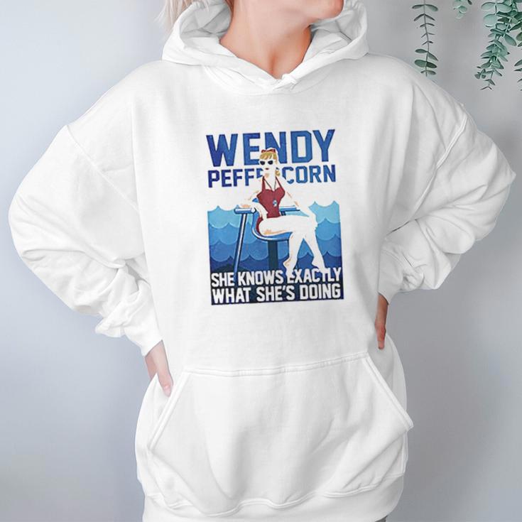 Wendy Peffercorn She Know Exactly What She’S Doing Hoodie Gifts for Women