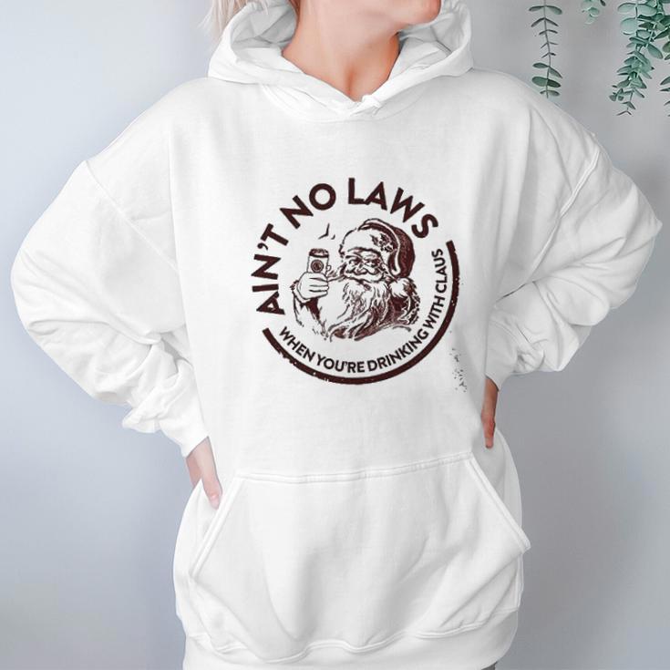 White Claus Funny Drinking Holiday White Claws Pun Hoodie Gifts for Women