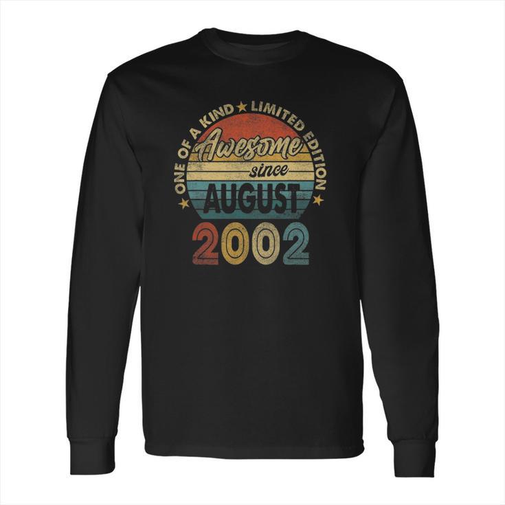 19 Years Old 19Th Birthday Men Awesome Since August 2002 Ver2 Long Sleeve T-Shirt