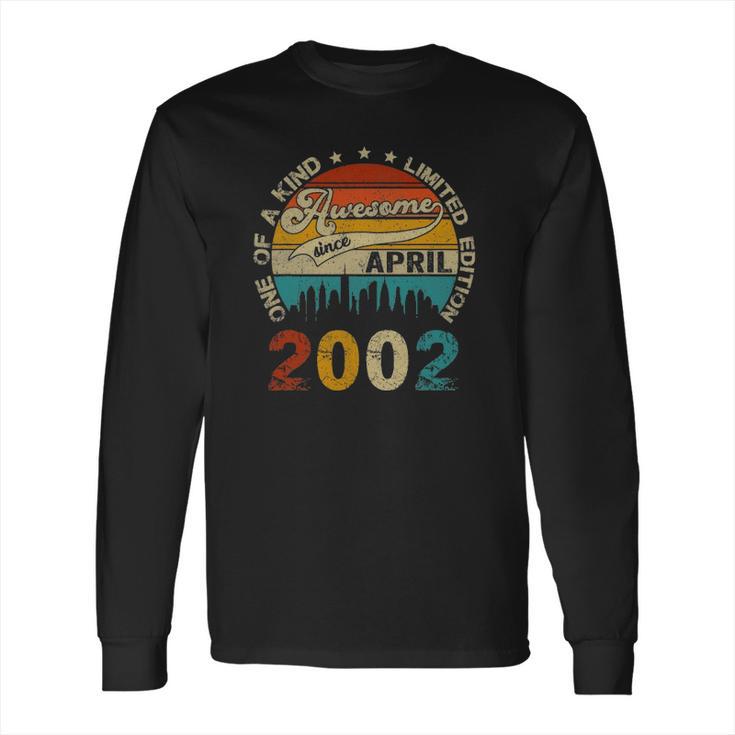 19 Years Old Birthday Gift Awesome Since April 2002 Ver2 Long Sleeve T-Shirt