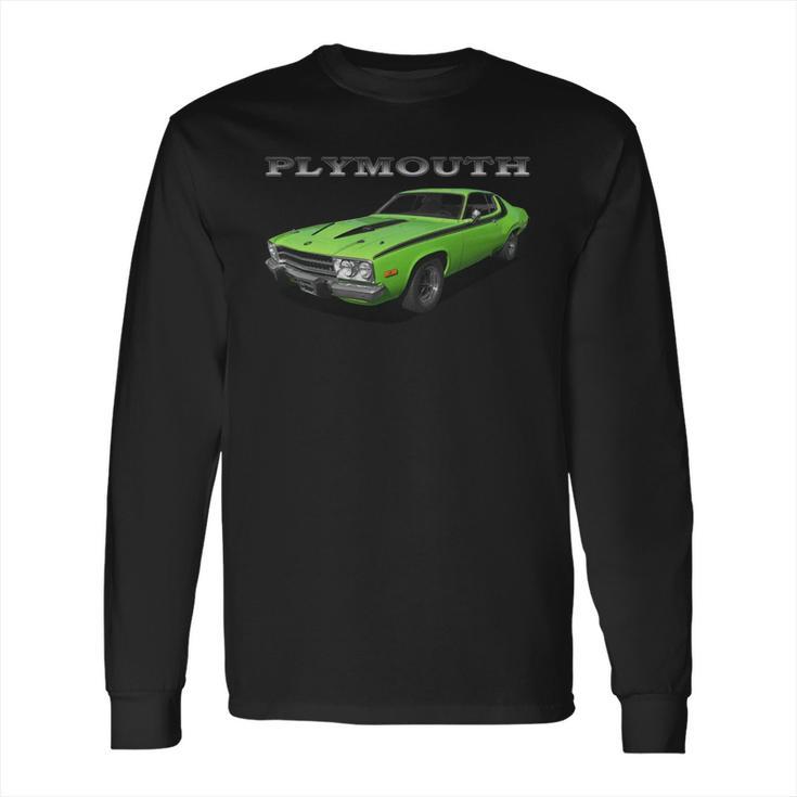 1973 Plymouth Road Runner Green Long Sleeve T-Shirt