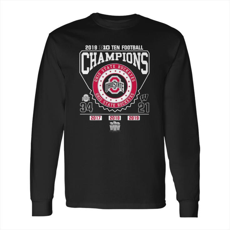 2019 Big Ten Football Champions Ohio State Buckeyes 34 21 Shirt Long Sleeve T-Shirt