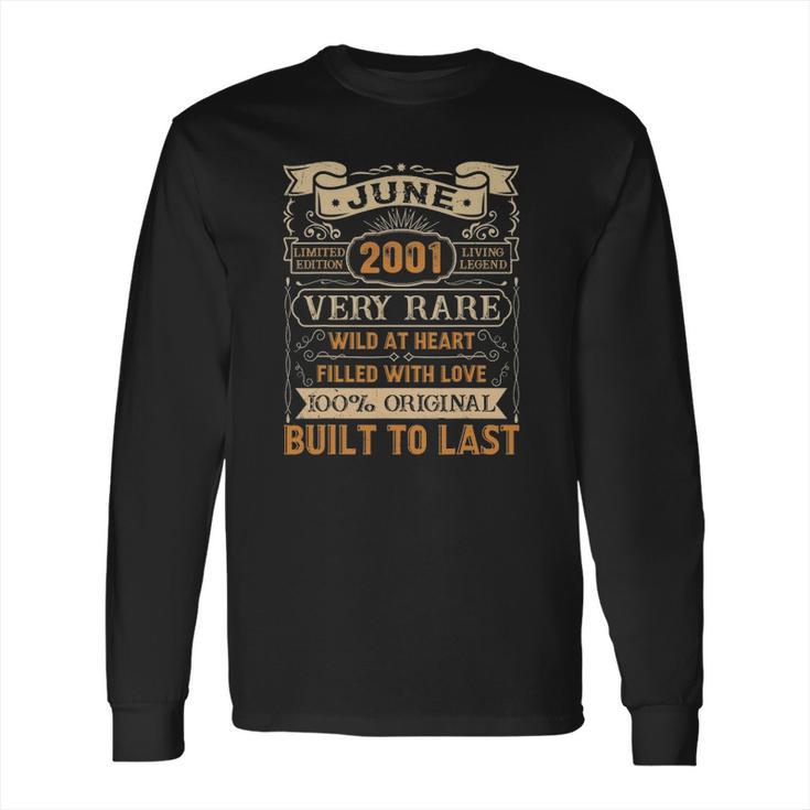 20Th Birthday Gift 20 Years Old Retro Vintage June 2001 Ver2 Long Sleeve T-Shirt