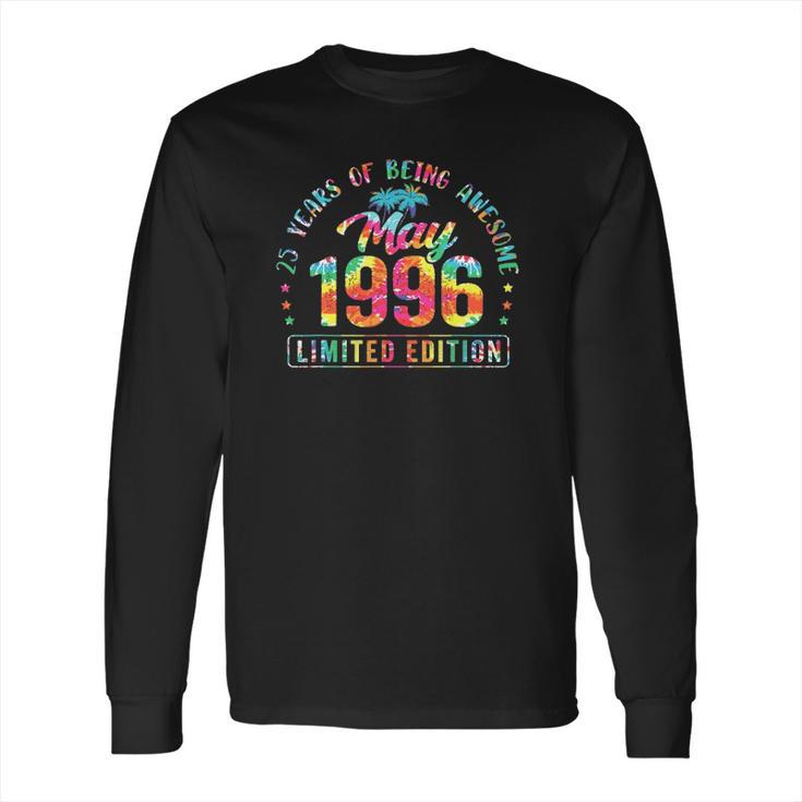 25 Years Old 25Th Birthday Decoration Vintage May 1996 Ver2 Long Sleeve T-Shirt