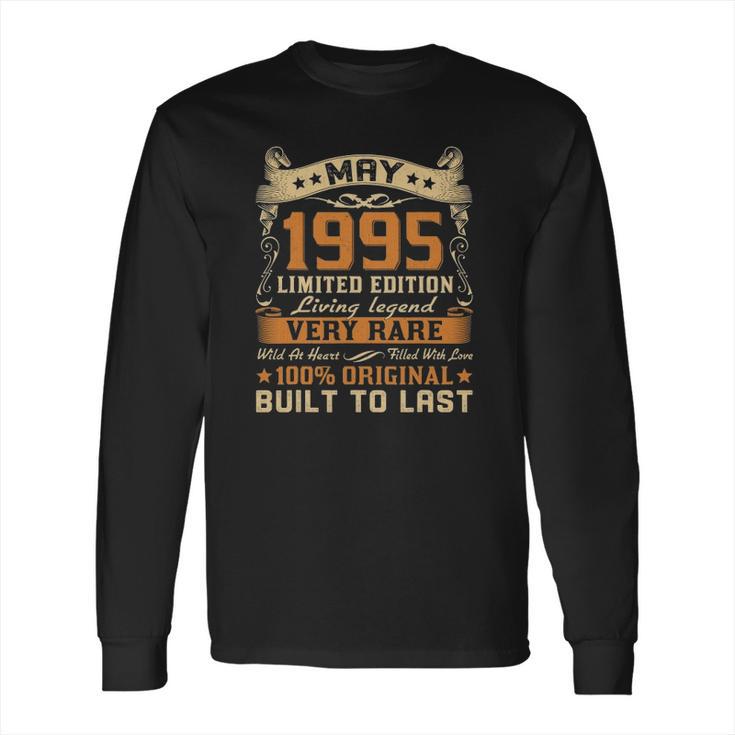 26Th Birthday Gift 26 Years Old Retro Vintage May 1995 Ver2 Long Sleeve T-Shirt