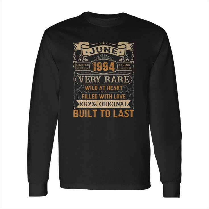 27Th Birthday Gift 27 Years Old Retro Vintage June 1994 Ver2 Long Sleeve T-Shirt