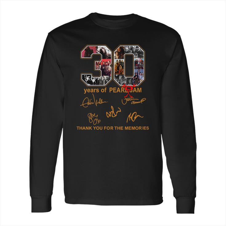 30 Anniversary Years Of Pearl Jam Rock Band Long Sleeve T-Shirt