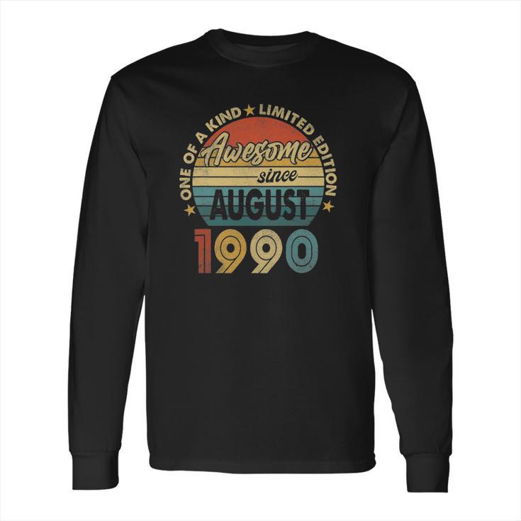 31 Years Old 31St Birthday Men Awesome Since August 1990 Ver2 Long Sleeve T-Shirt